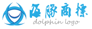 青色海豚鱼类网站logo商标设计 演示效果