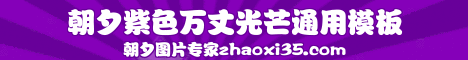 紫色万丈光芒庆典banner模板468x60 演示效果