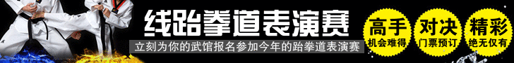 在线跆拳道表演赛banner制作 演示效果