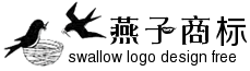 两只筑巢燕子logo商标设计 演示效果