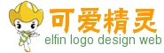 游戏网站橙色小精灵logo徽标设计 演示效果