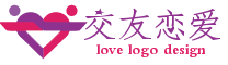 紫色桃心和人形创意logo标识生成 演示效果