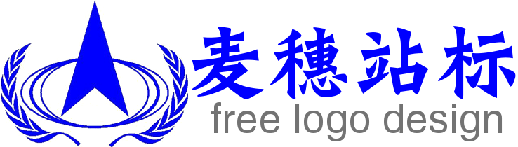 蓝色麦色和三角形logo免费制作 演示效果