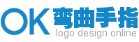 蓝色字母OK免费logo标志设计 演示效果