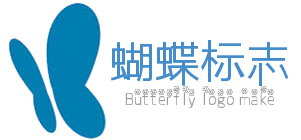 在线制作青色蝴蝶logo标志图片模板 演示效果