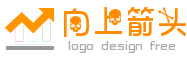 橙色两折上标箭头logo免费设计 演示效果