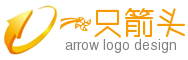 一只橙色弯曲成圆环箭头logo设计 演示效果
