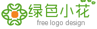 一朵绿色小花logo免费制作素材 演示效果