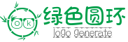 绿色草编制圆环logo商标生成素材 演示效果