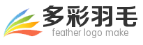 四片彩色羽毛logo商标在线设计 演示效果