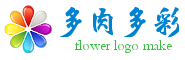 八色花瓣多肉植物logo标志生成器 演示效果