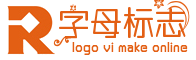 橙色字母R钱币风logo在线制作 演示效果