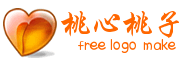 橙色桃心桃子logo免费在线制作 演示效果