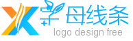 橙色和青色线条超大字母X网站logo设计 演示效果