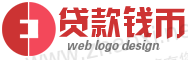 两个半圆钱币贷款网logo商标设计 演示效果