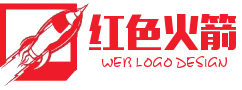 红色方框红色冲天火箭logo在线设计 演示效果