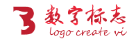 红色数字三企业网站logo设计素材 演示效果