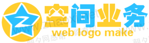 黄色圆圈蓝色五星QZONE空间业务logo设计 演示效果