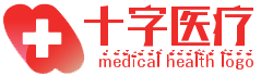 红色椭圆白色十字架医疗网logo免费设计 演示效果