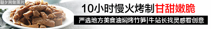 严选油焖烤竹笋 美食网店banner在线设计 演示效果