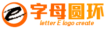 橙色圆环黑色大写字母E网站logo生成器 演示效果