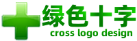 绿色十字架医疗器材网logo在线设计 演示效果