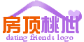 紫色桃心房顶月老屋恋爱网logo在线制作 演示效果